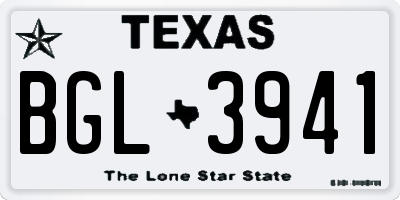 TX license plate BGL3941