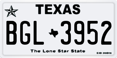 TX license plate BGL3952