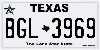 TX license plate BGL3969
