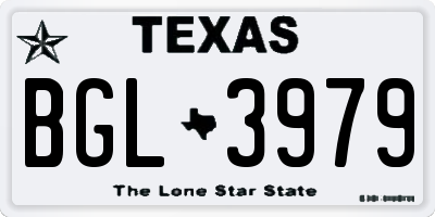 TX license plate BGL3979