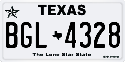 TX license plate BGL4328