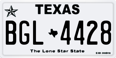 TX license plate BGL4428
