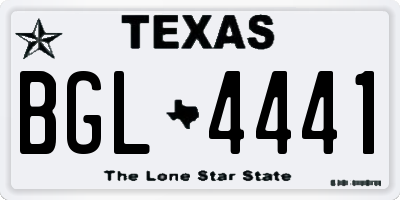 TX license plate BGL4441