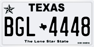 TX license plate BGL4448