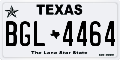 TX license plate BGL4464