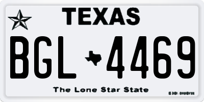 TX license plate BGL4469