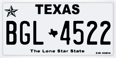 TX license plate BGL4522