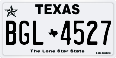 TX license plate BGL4527