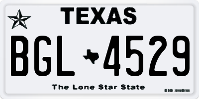 TX license plate BGL4529