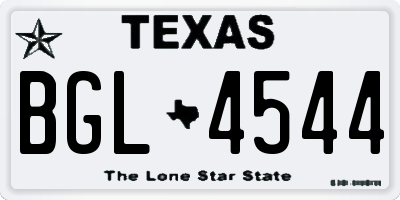 TX license plate BGL4544