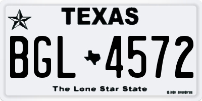 TX license plate BGL4572