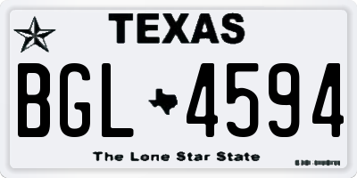 TX license plate BGL4594