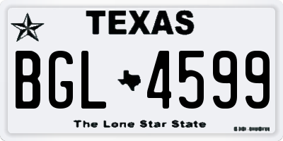 TX license plate BGL4599
