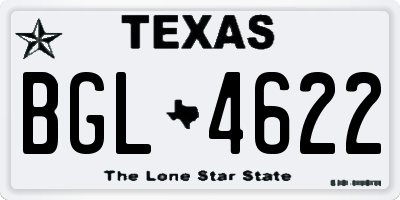 TX license plate BGL4622