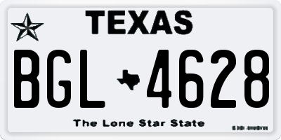 TX license plate BGL4628