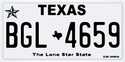 TX license plate BGL4659