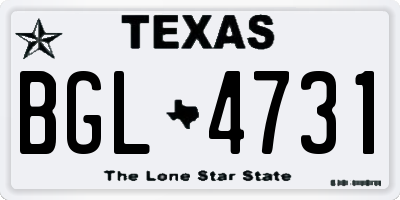 TX license plate BGL4731