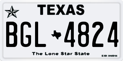 TX license plate BGL4824