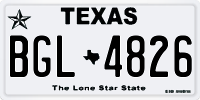 TX license plate BGL4826