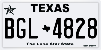 TX license plate BGL4828