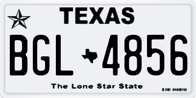 TX license plate BGL4856