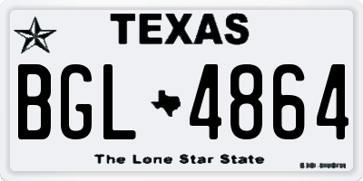 TX license plate BGL4864