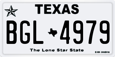 TX license plate BGL4979