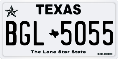 TX license plate BGL5055