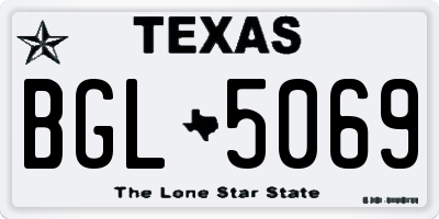 TX license plate BGL5069