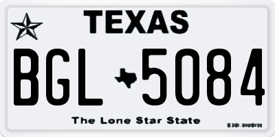 TX license plate BGL5084