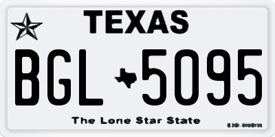 TX license plate BGL5095