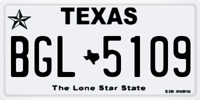 TX license plate BGL5109