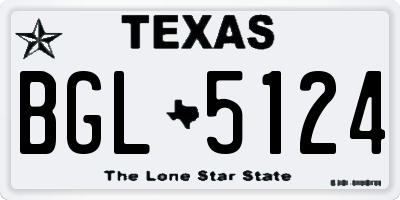 TX license plate BGL5124