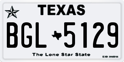 TX license plate BGL5129