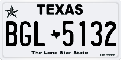 TX license plate BGL5132