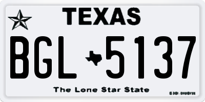 TX license plate BGL5137