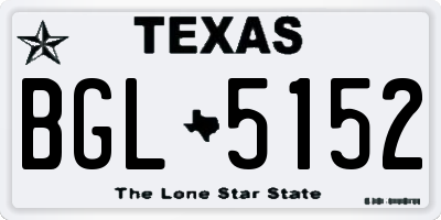 TX license plate BGL5152