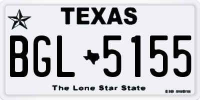 TX license plate BGL5155