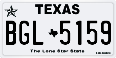 TX license plate BGL5159