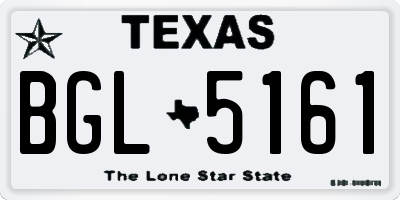 TX license plate BGL5161