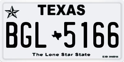 TX license plate BGL5166