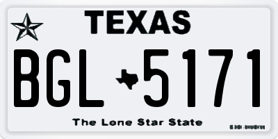 TX license plate BGL5171