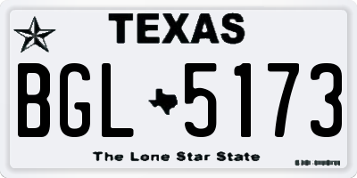 TX license plate BGL5173