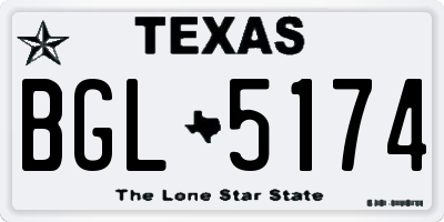 TX license plate BGL5174