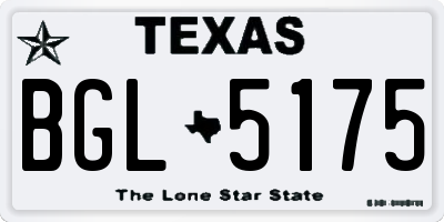 TX license plate BGL5175