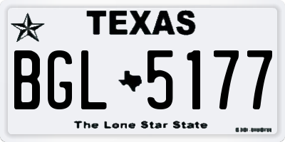 TX license plate BGL5177