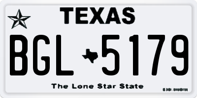 TX license plate BGL5179