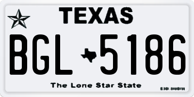 TX license plate BGL5186