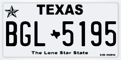 TX license plate BGL5195