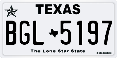 TX license plate BGL5197